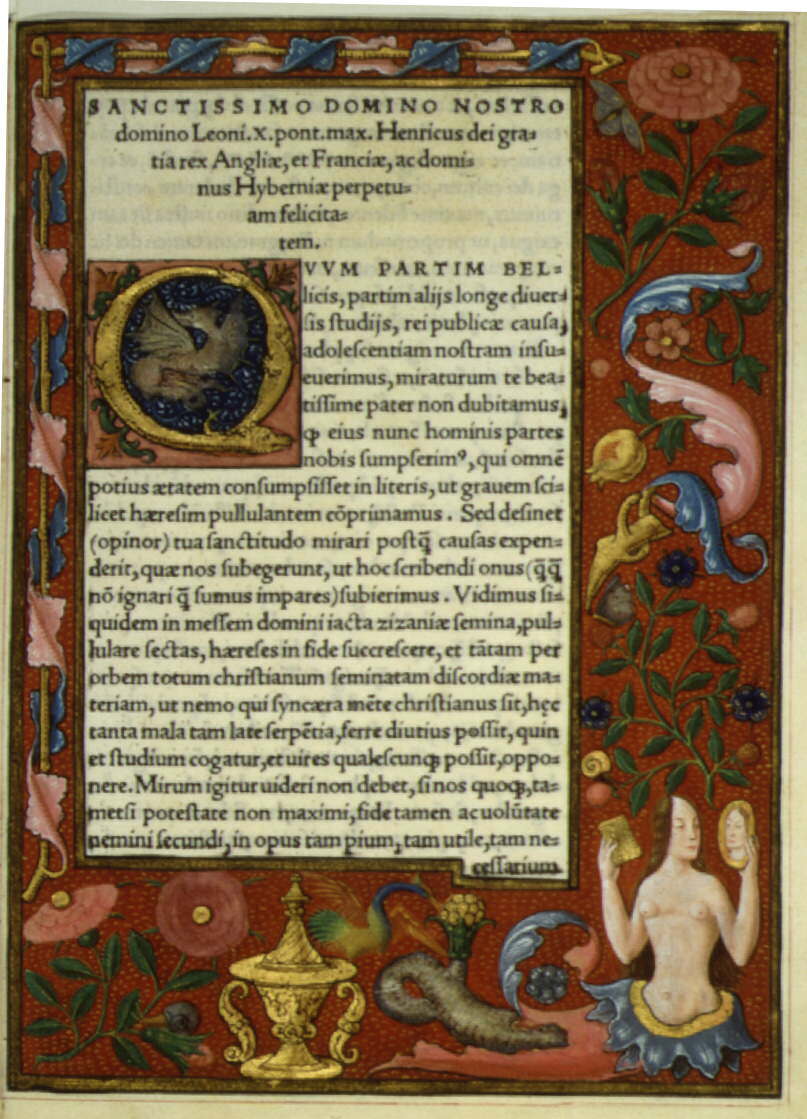 Heinrich VIII, Assertio Septem Sacramentorum, Antwort auf Martin Luthers Kritik in "De captivitate Babylonica", 1521