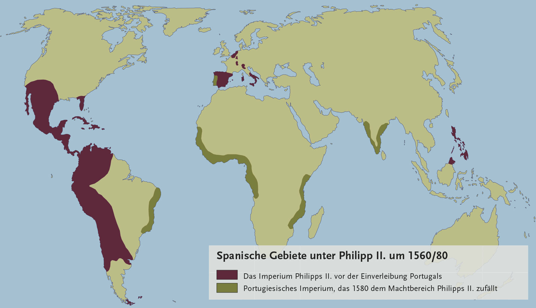 Spanische Gebiete unter Philipp II um 1560/80