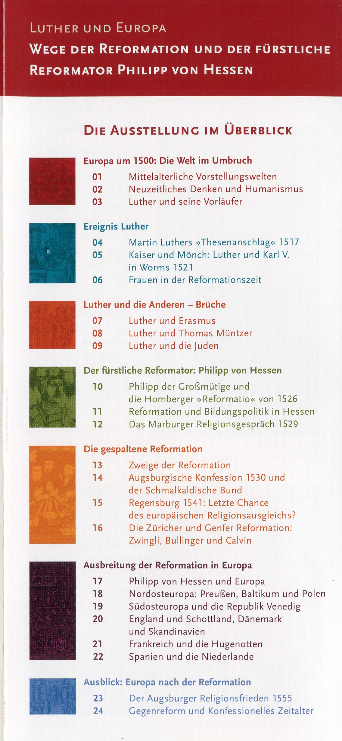 Tafelaustellung "LUTHER und EUROPA" - Flyer