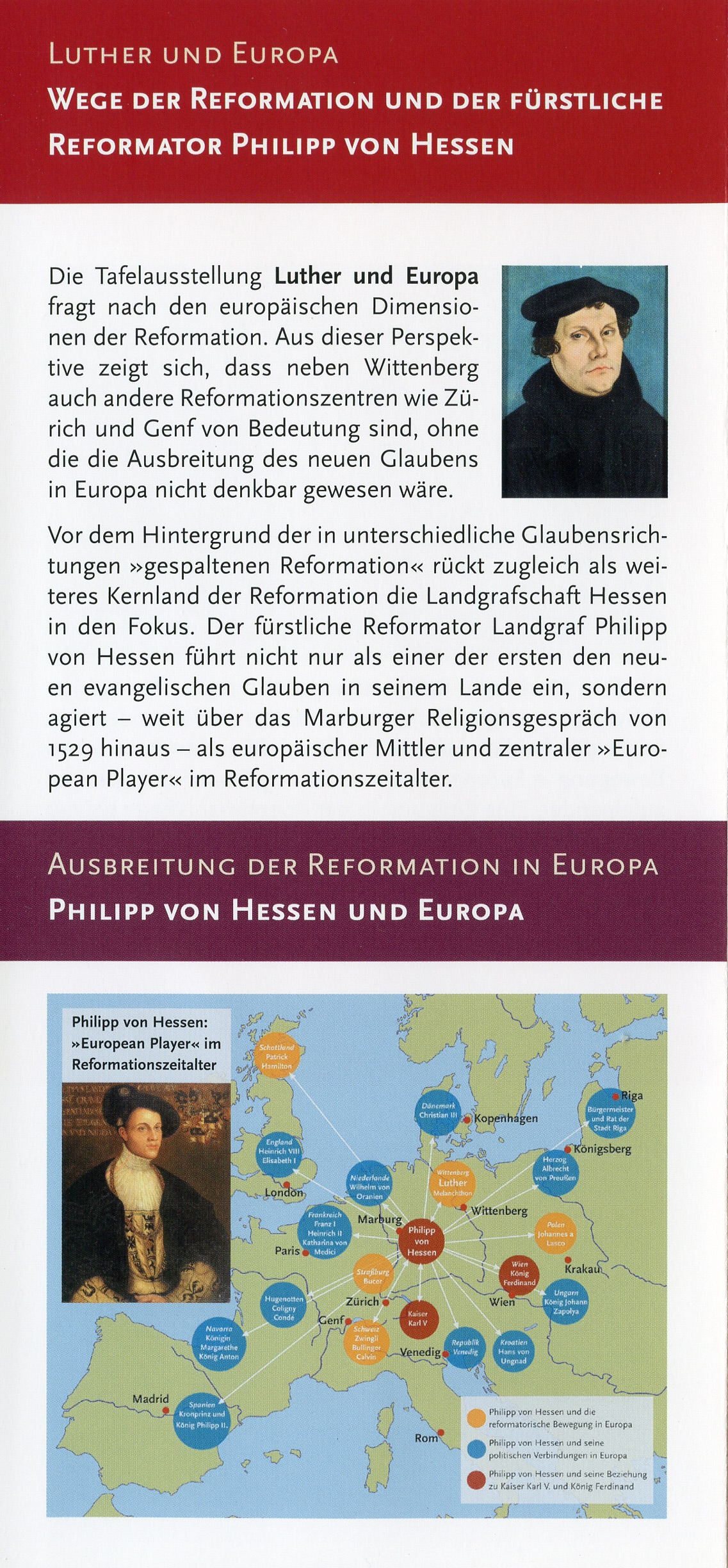 Tafelaustellung "LUTHER und EUROPA" - Flyer