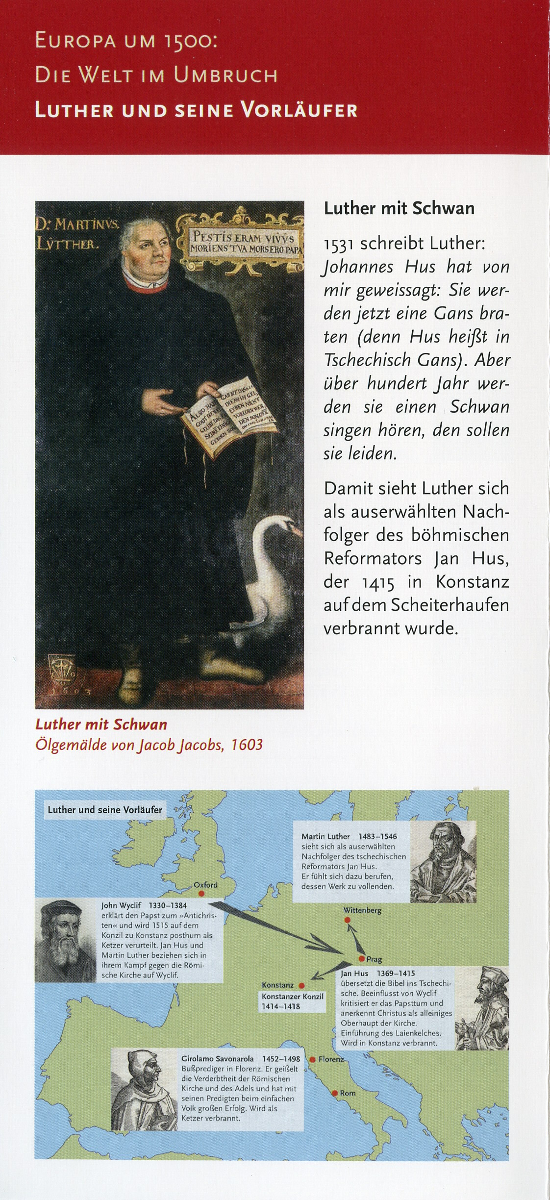 Tafelaustellung "LUTHER und EUROPA" - Flyer