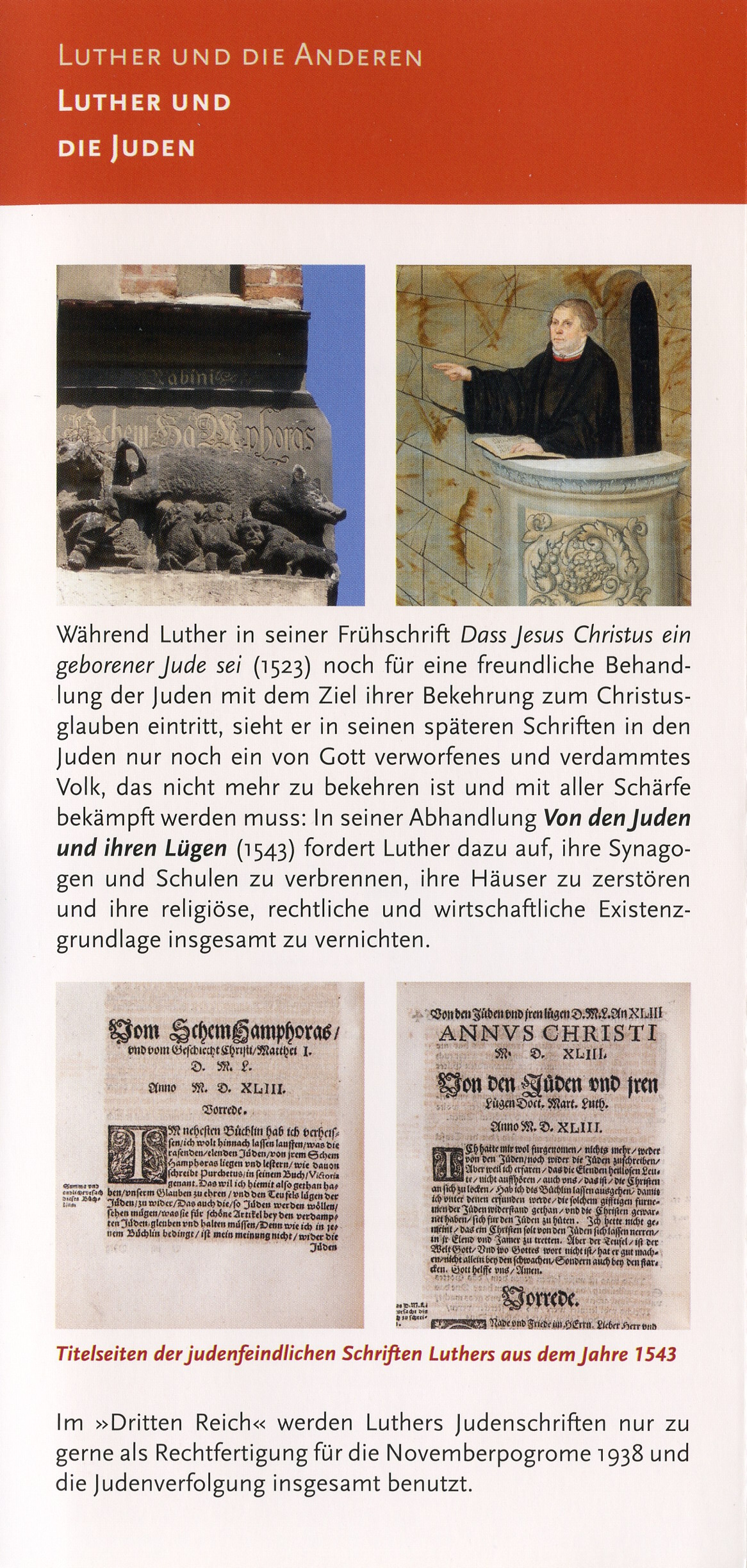 Tafelaustellung "LUTHER und EUROPA" - Flyer