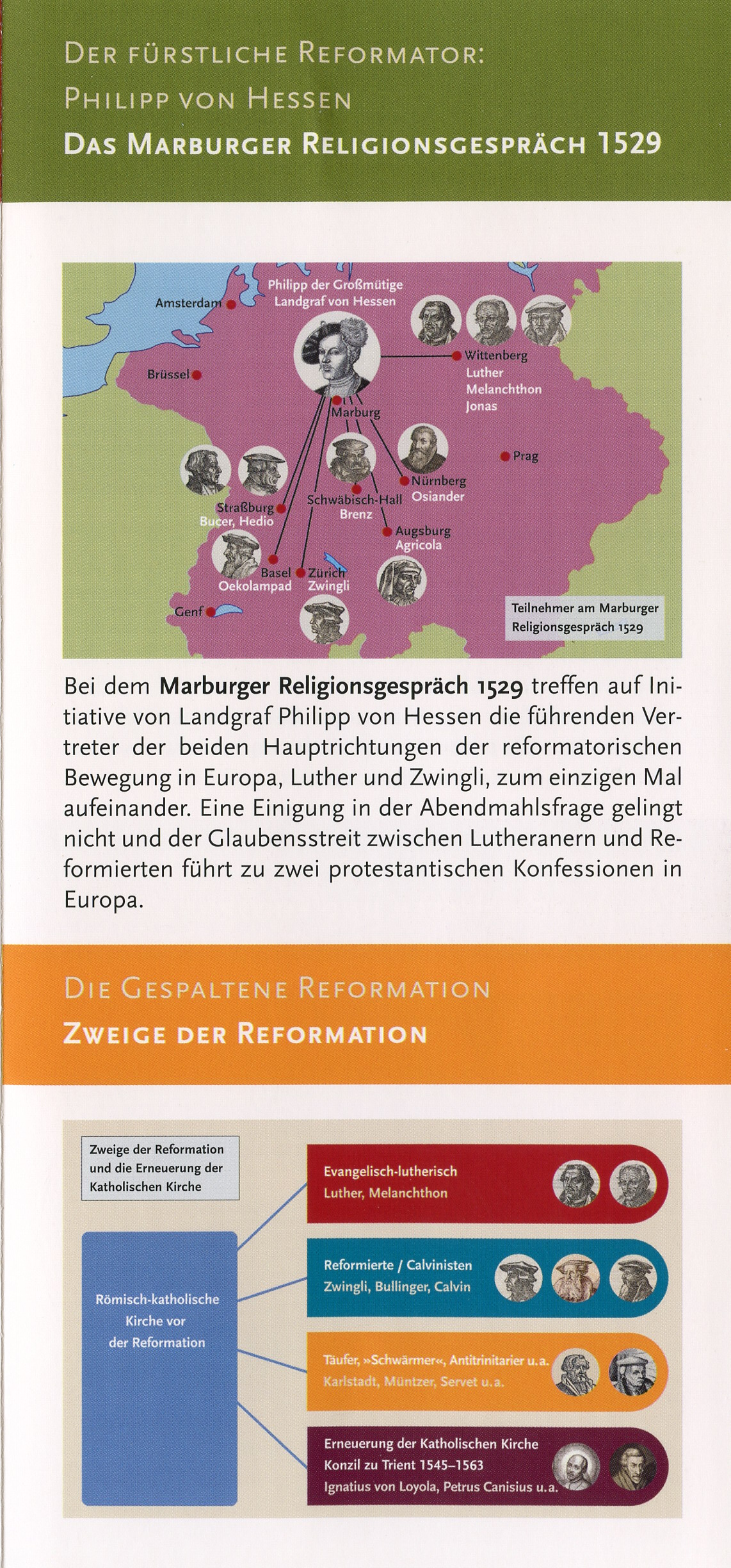 Tafelaustellung "LUTHER und EUROPA" - Flyer