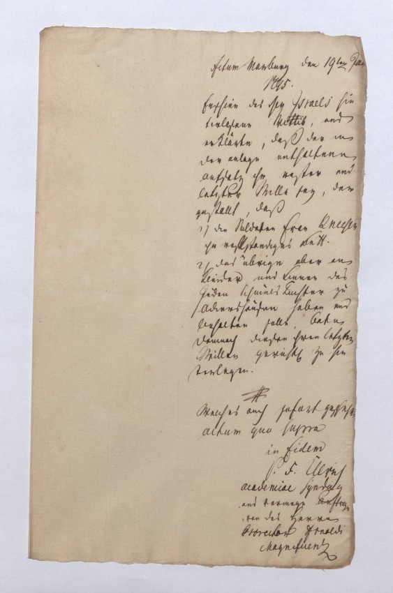 Aufstellung über die Schulden des Universitätsrabbiners Ephraim ben Israel und deren Tilgung. Die Hälfte seines Gehaltes wurde dabei zur Begleichung der Verbindlichkeiten gepfändet, 8. Januar 1750