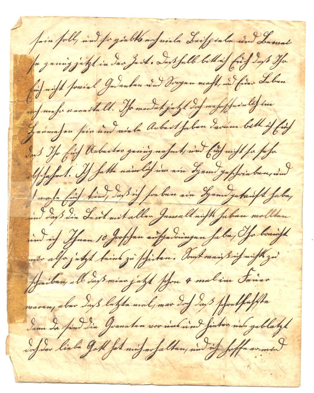 Brief vom 9. Juli 1866 aus Deutschbrod