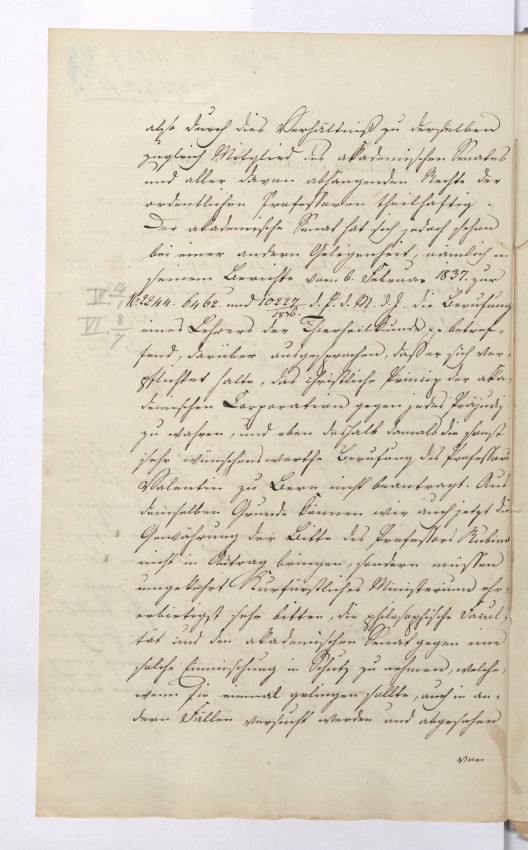Ablehnung der Berufung Joseph Rubinos auf eine ordentliche Professur seitens des Akademischen Senats der Universität Marburg. Schreiben an das Ministerium des Innern