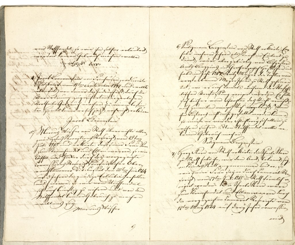 Erklärungen der jüdischen Bewohner von Fronhausen zur Verordnung vom 14. Mai 1816