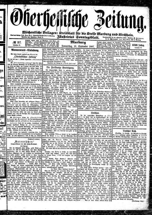 Zeitungsbericht über die Einweihung der Synagoge