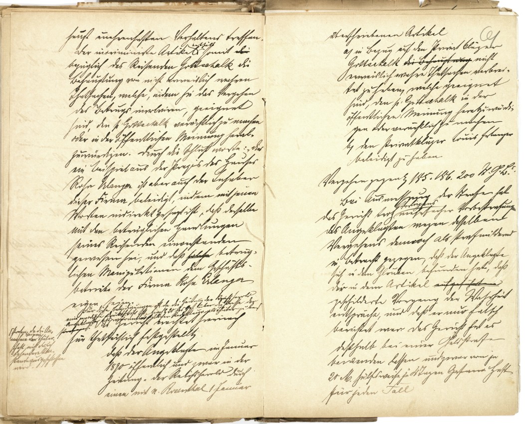 Juristische Gegenwehr: Verleumderischer Artikel im Reichs-Herold über das Marburger Geschäftshaus Erlanger und Privatklage des Kaufmanns Louis Erlanger, Inh. der Fa. Rosa Erlanger, und des Handlungsgehilfen Siegmund Gottschalk, beide Marburg, gegen Otto B