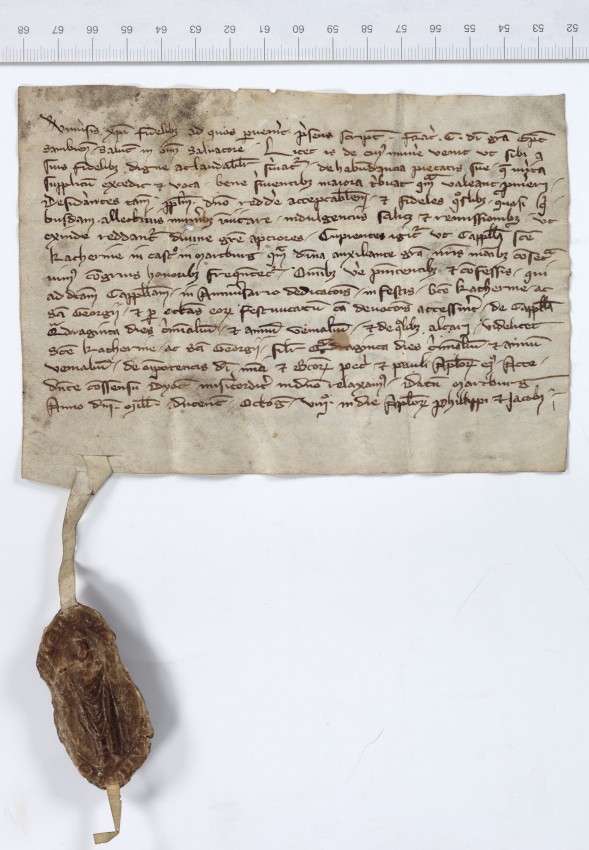 Urkunde: Indulgenzbrief von Bischof Christian von Samland für die Schlosskapelle Marburg