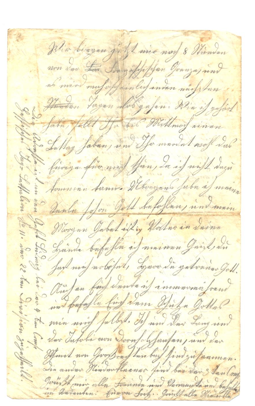 Brief vom 16ten September 1870 aus Reims