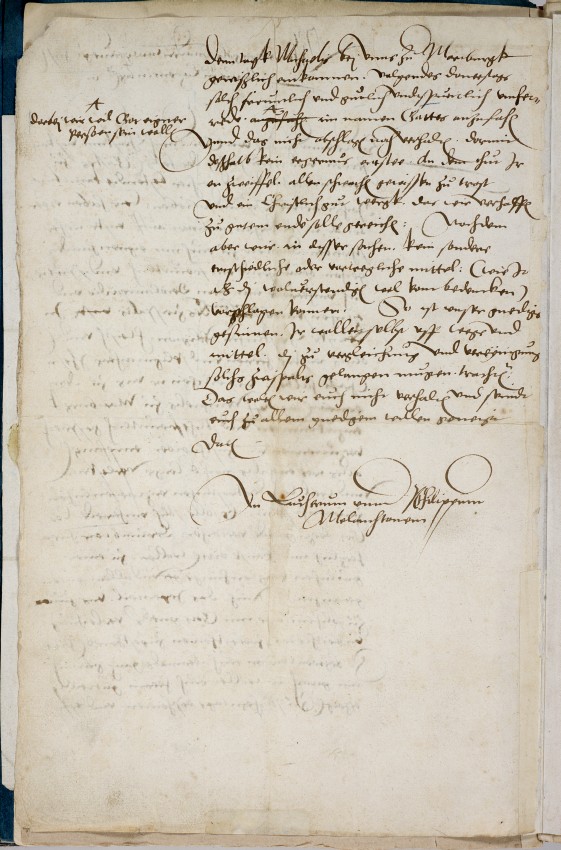 Brief: Gesprächseinladung von Landgraf Philipp von Hessen an Luther und Melanchthon