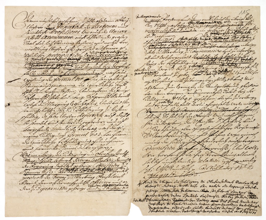 Instruktion von Landgräfin Hedwig Sophie von Hessen für die Bevollmächtigten u. a. Jakob v. Hoff zur Entgegennahme der Erbhuldigung in Marburg