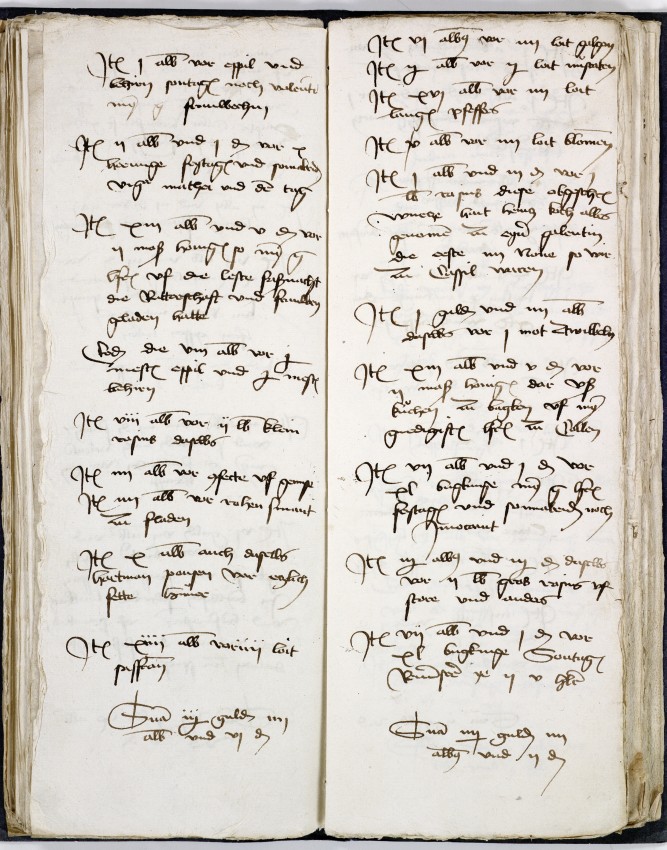 Rentmeisterrechnungen zur Fastnacht 1487