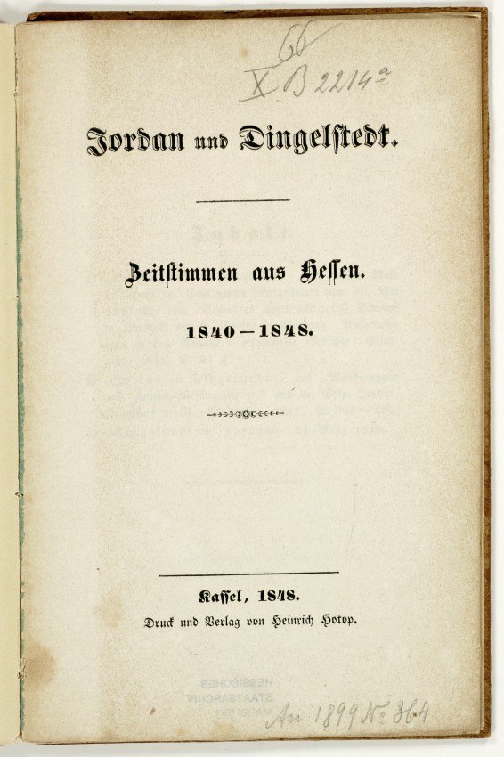 Verteidigungsschriften Sylvester Jordan