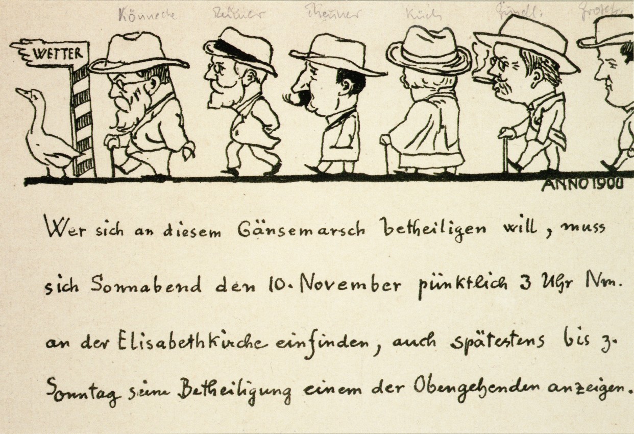 Einladung zum "Martinsgänseessen" in Wetter (Ende Oktober 1900)