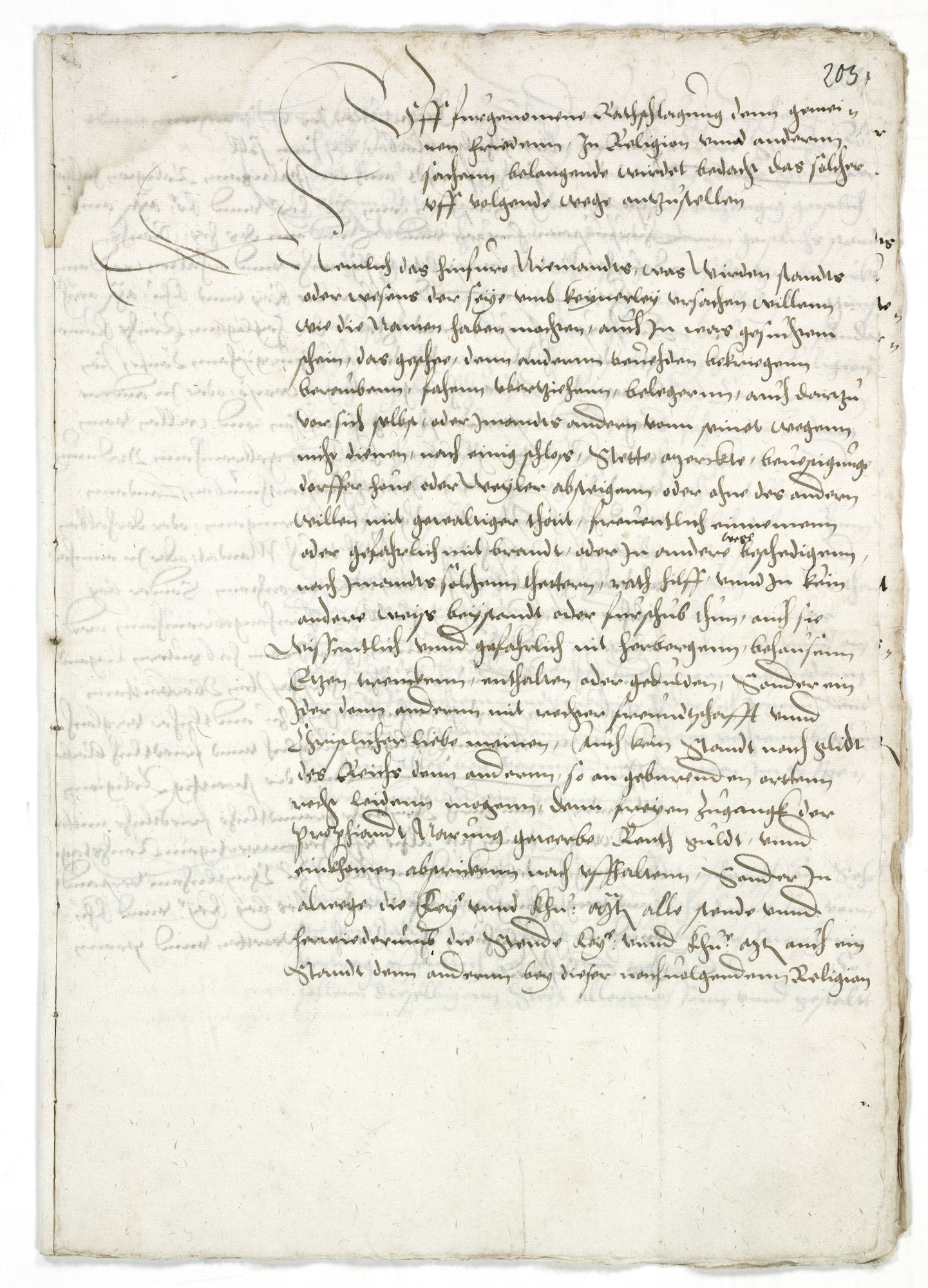 Schriftstücke aus dem Politischen Archiv Landgraf Philipps von Hessen zu den Reichstagsverhandlungen in Augsburg (1555)