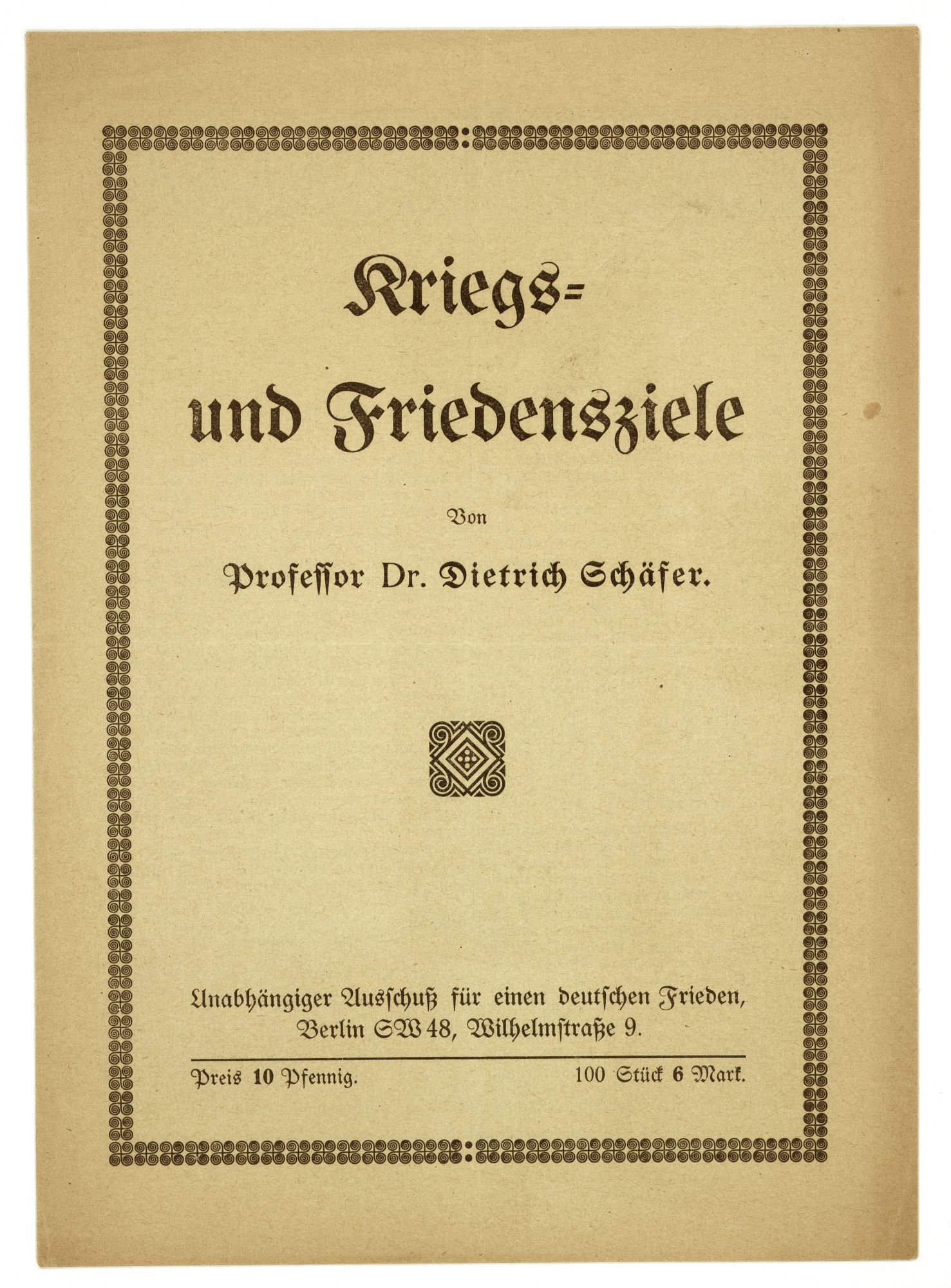 Hoffnungen auf einen deutschen „Siegfrieden“: Kriegszielkataloge verschiedener Interessenverbände und Einzelpersonen