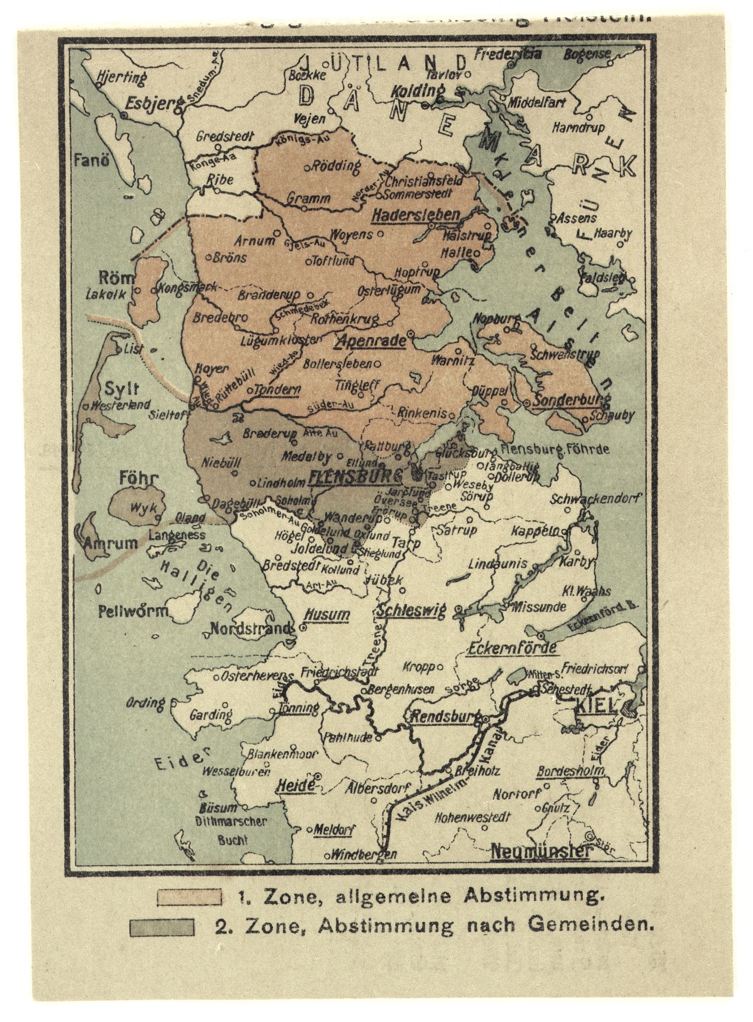 Vom „Deutschen Schutzbund für die Grenz- und Auslandsdeutschen“ vertriebene Karten der Abstimmungsgebiete und der neuen deutsch-polnischen Grenze