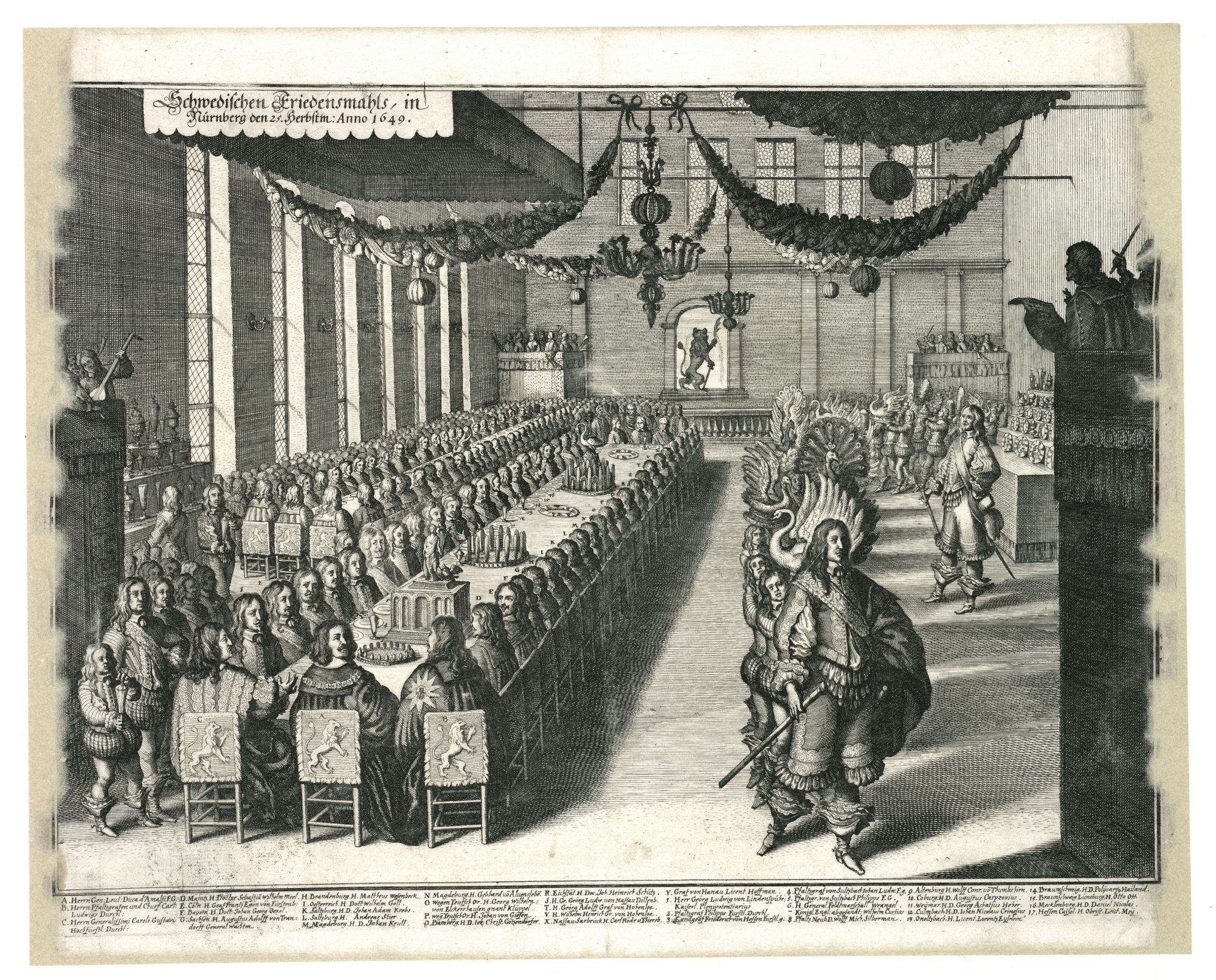 Schwedisches Friedensmahl vom 25. September 1649 anlässlich der Unterzeichnung des Reichsfriedensrezesses in Nürnberg