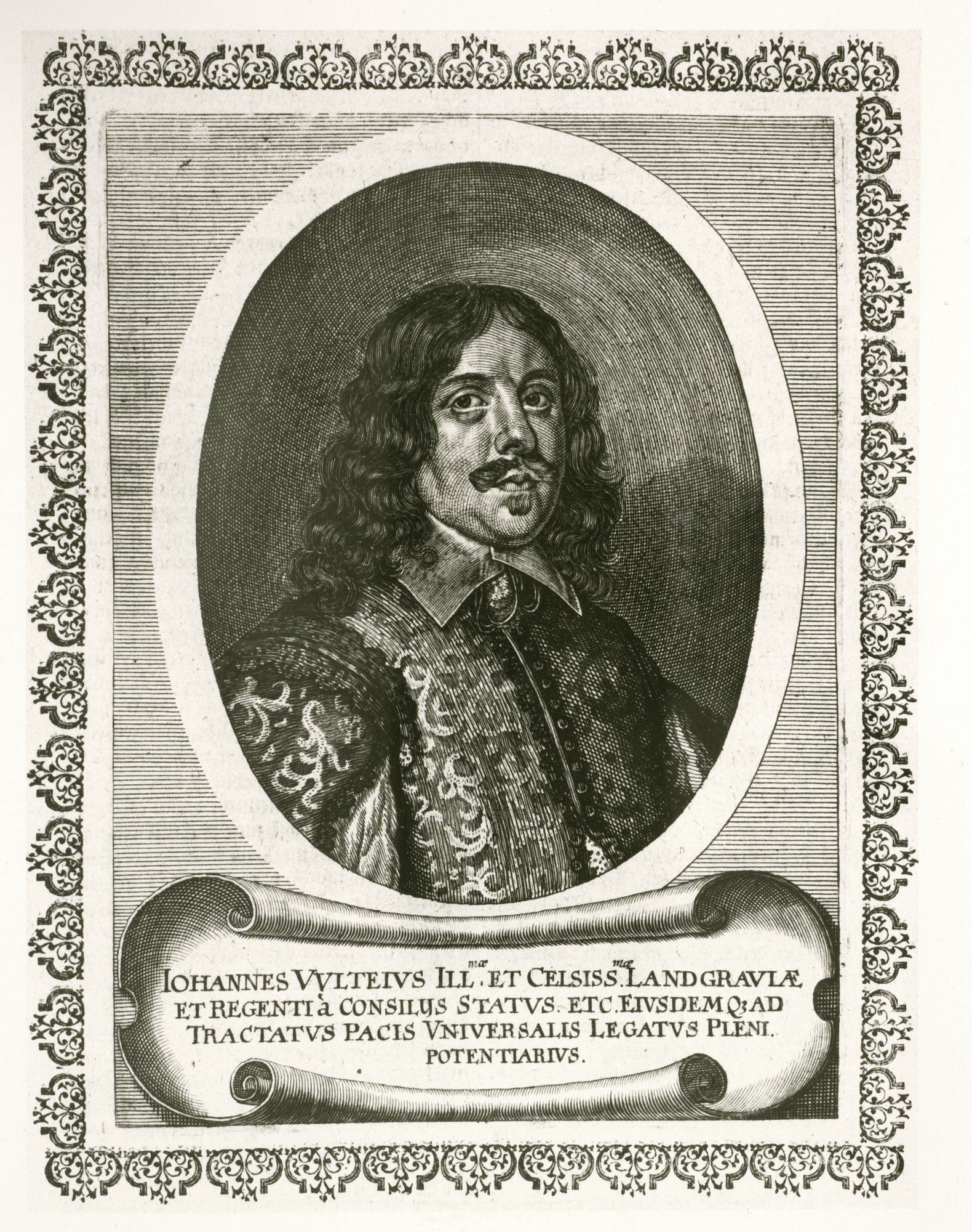Porträts der hessen-kasselschen Bevollmächtigten auf dem Westfälischen Friedenskongress, Johann Vultejus, Adolf Wilhelm v. Krosigk und Reinhard Scheffer
