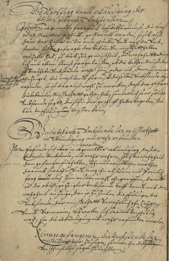 »Philippina«: Teil einer Abschrift aus der peinlichen Halsgerichtsordnung Philipps des Großmütigen von 1535 (Ende 16./Anfang 17. Jahrhundert)