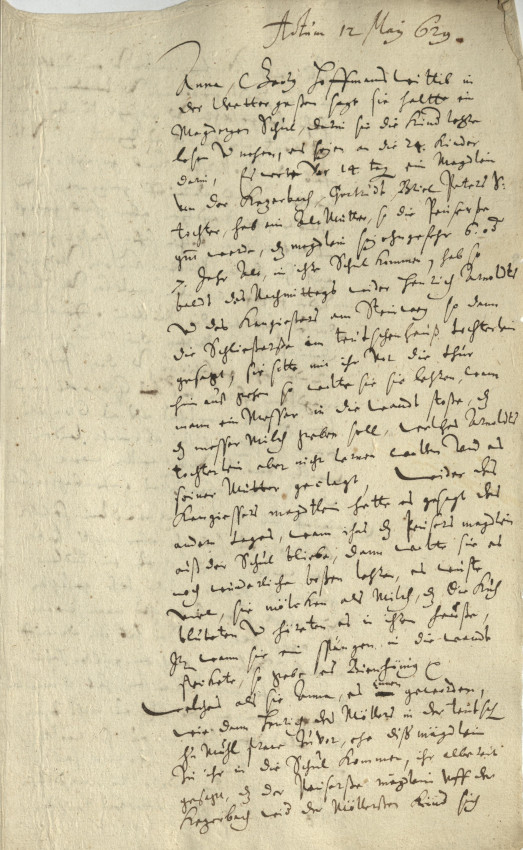 Schadenzauber: Untersuchung gegen Gertrud, 6- oder 7- jährige Tochter des verstorbenen Peter Briel auf der Ketzerbach in Marburg, 1629, kein Urteil