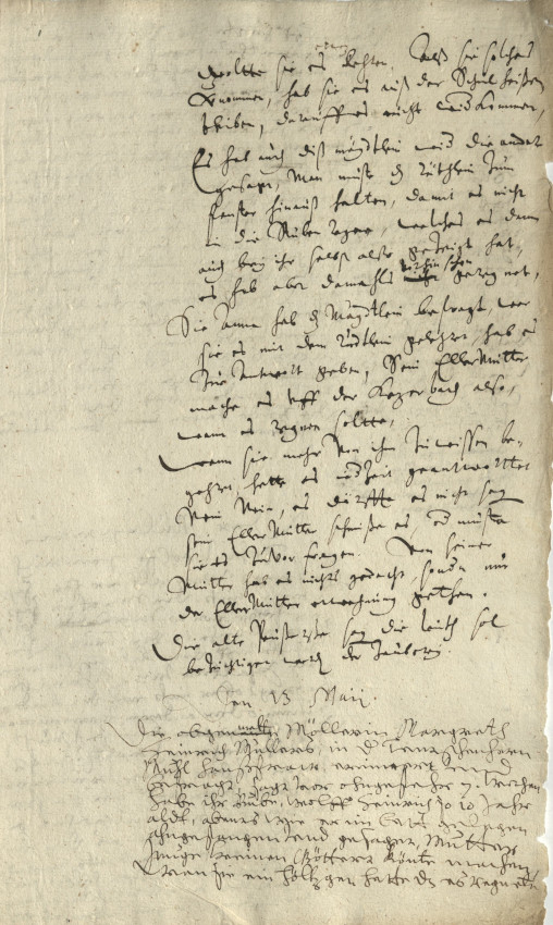 Schadenzauber: Untersuchung gegen Gertrud, 6- oder 7- jährige Tochter des verstorbenen Peter Briel auf der Ketzerbach in Marburg, 1629, kein Urteil