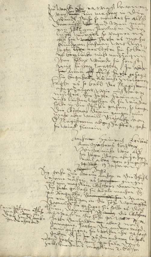 Schadenzauber: Untersuchung gegen Gertrud, 6- oder 7- jährige Tochter des verstorbenen Peter Briel auf der Ketzerbach in Marburg, 1629, kein Urteil