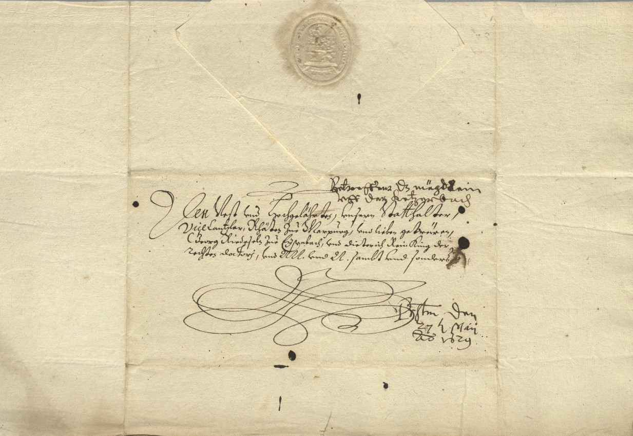 Schadenzauber: Untersuchung gegen Gertrud, 6- oder 7- jährige Tochter des verstorbenen Peter Briel auf der Ketzerbach in Marburg, 1629, kein Urteil