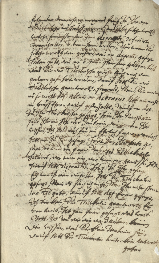 Das Gerücht und der Beginn eines Prozesses: Ehefrau des Truckel Stieber, Protokoll vom 13. Juli 1655