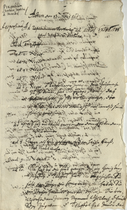 Übersicht: Der Prozess gegen die Witwe Christine Morgen aus Caldern zeigt den weiteren Verlauf eines Hexenprozesses, 1652