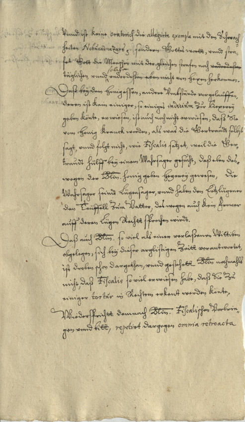 Übersicht: Der Prozess gegen die Witwe Christine Morgen aus Caldern zeigt den weiteren Verlauf eines Hexenprozesses, 1652