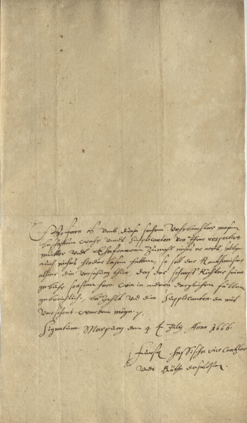 Ausstehende Scharfrichterkosten, 1674
