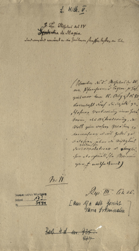 Schreiben Landgraf Wilhelms IV. an den Pfarrer von Geismar, 1580