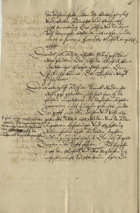 Schreiben Landgraf Wilhelms IV. an den Pfarrer von Geismar, 1580