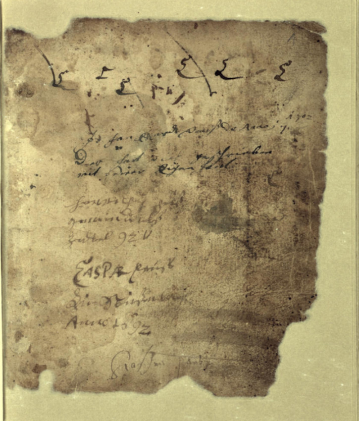 Stausebacher Chronik des Johannes Preis, 1654