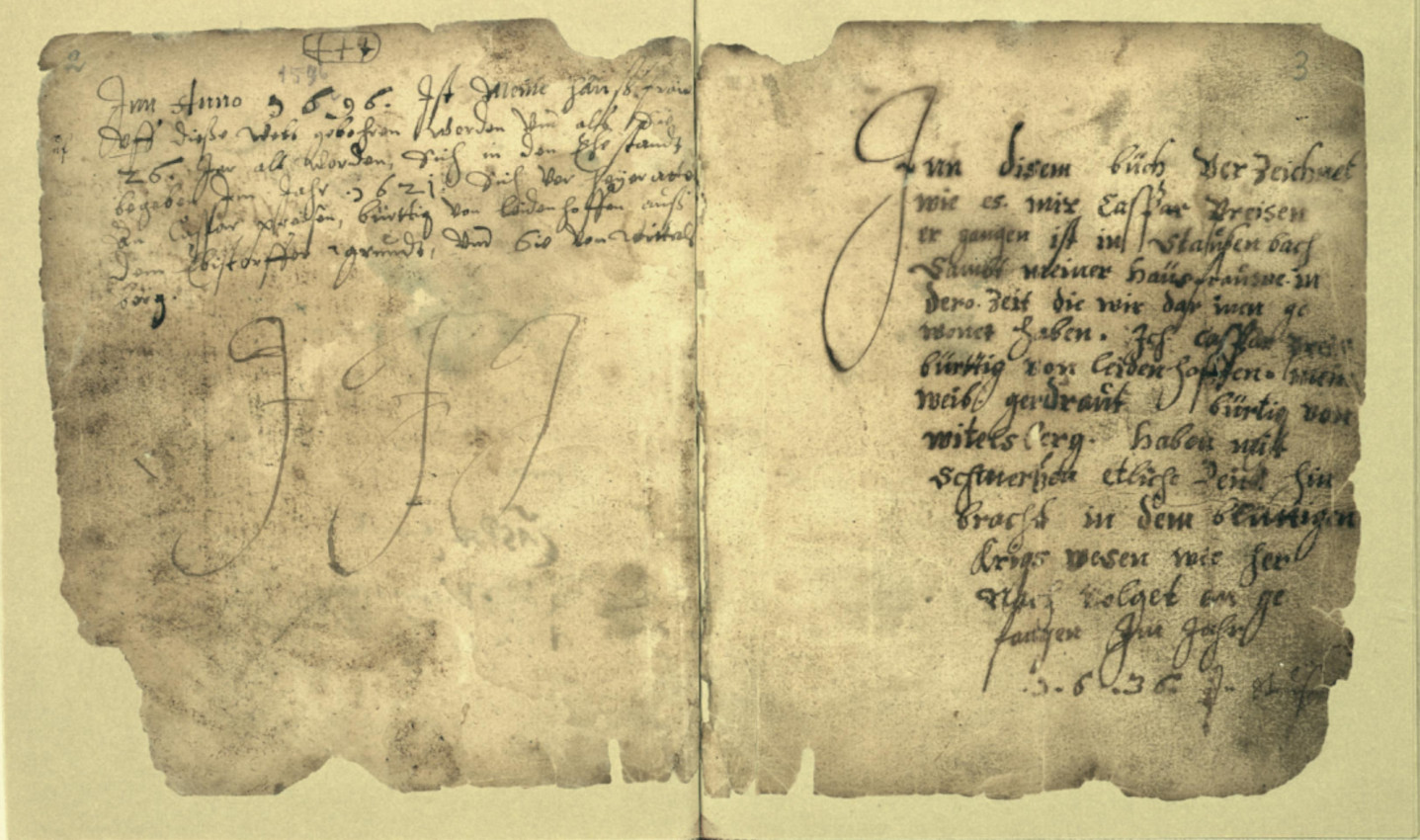 Stausebacher Chronik des Johannes Preis, 1654