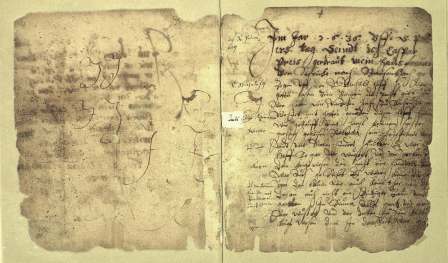 Stausebacher Chronik des Johannes Preis, 1654
