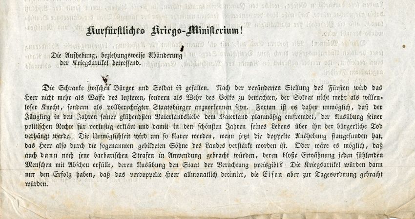 Aufhebung der Kriegsartikel!!!