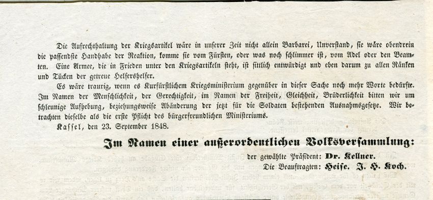 Aufhebung der Kriegsartikel!!!
