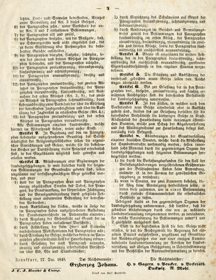 Die Grundrechte des deutschen Volkes