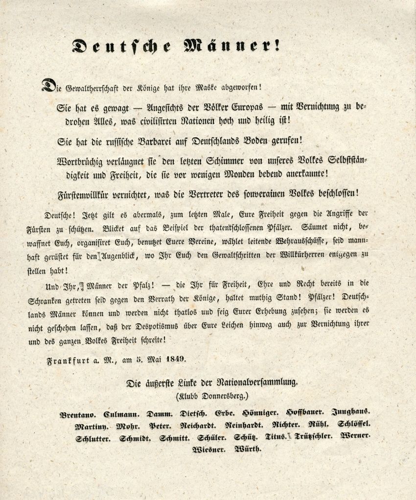 Aufruf zur Verteidigung der Reichsverfassung