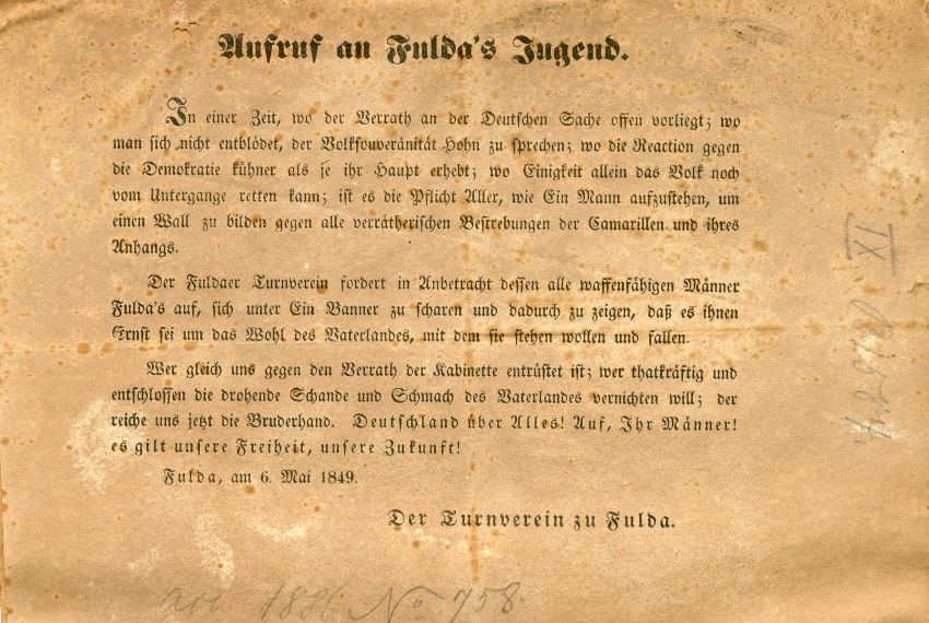 Aufruf an Fulda's Jugend