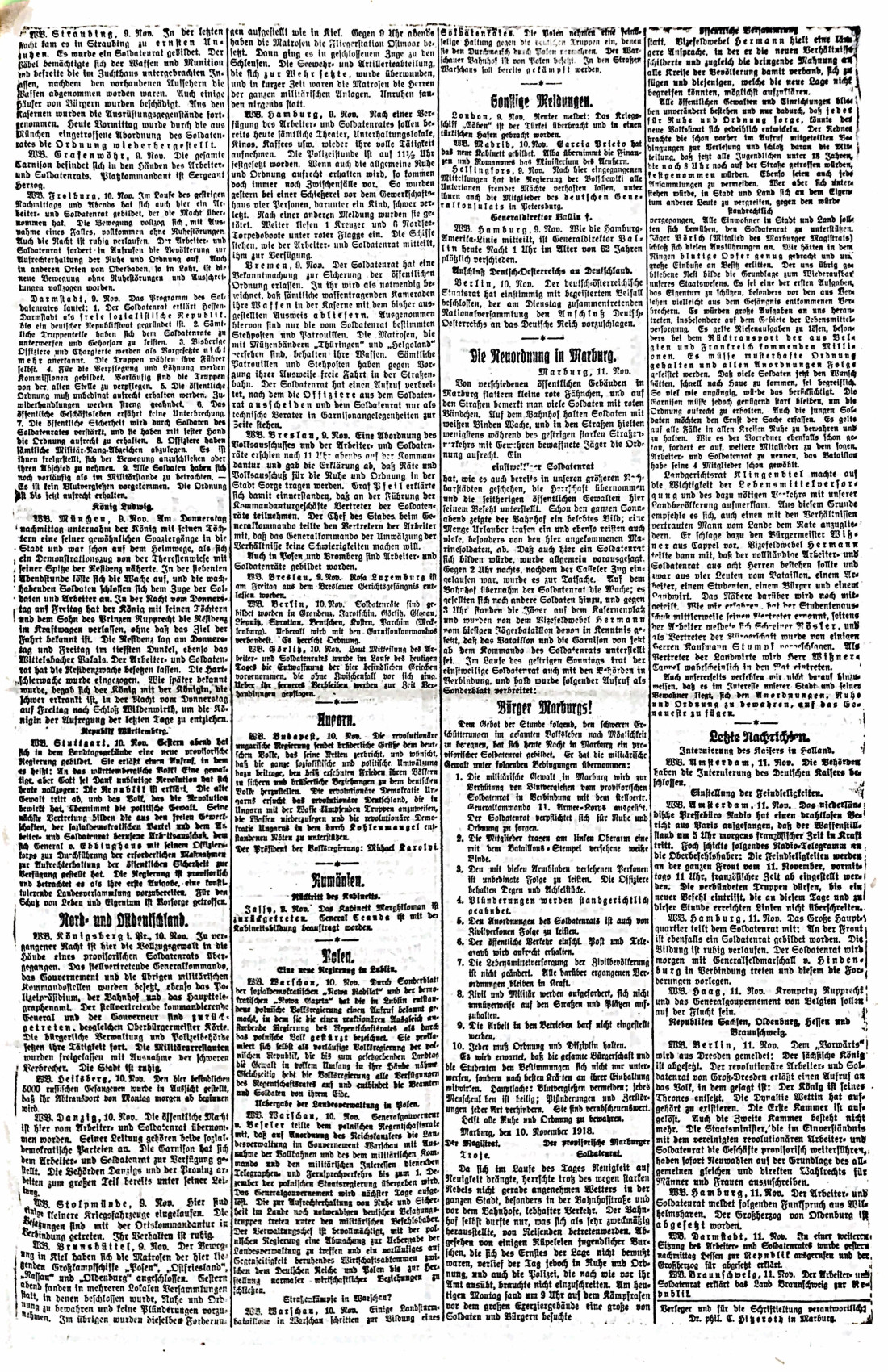 Titelseite: „Umwälzung im Reiche“