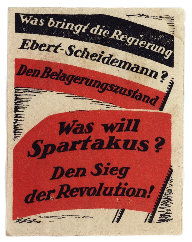 Flugzettel des Spartakusbundes