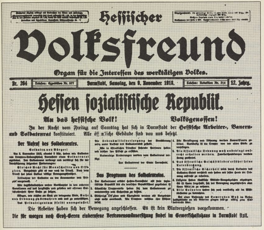 Zeitungsausschnitt: "Hessen sozialistische Republik"