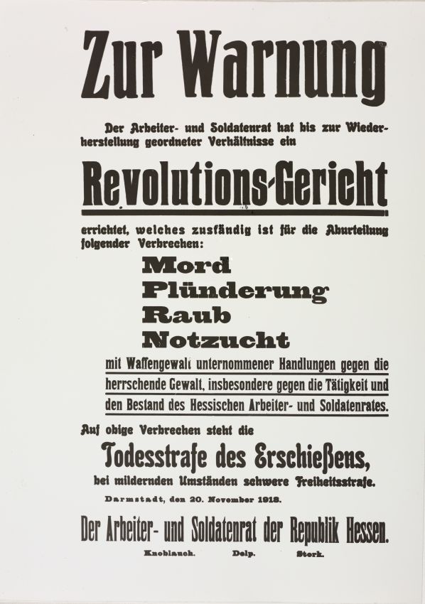 Plakat: „Zur Warnung…“