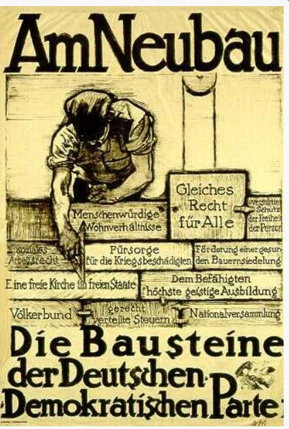 DDP Wahlplakat: Am Neubau