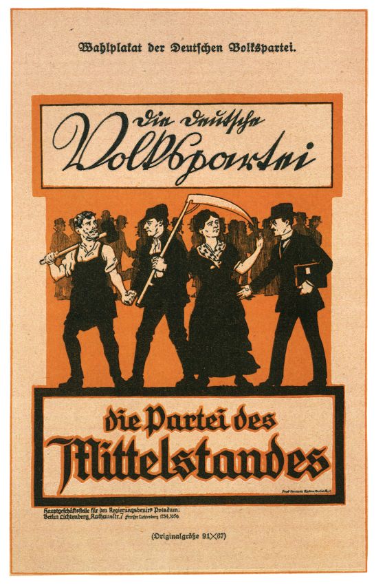DVP Wahlplakat: Die Partei des Mittelstandes